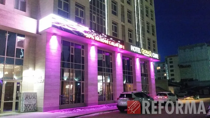 LED-экран и подсветка для гостиницы «QonaQ»